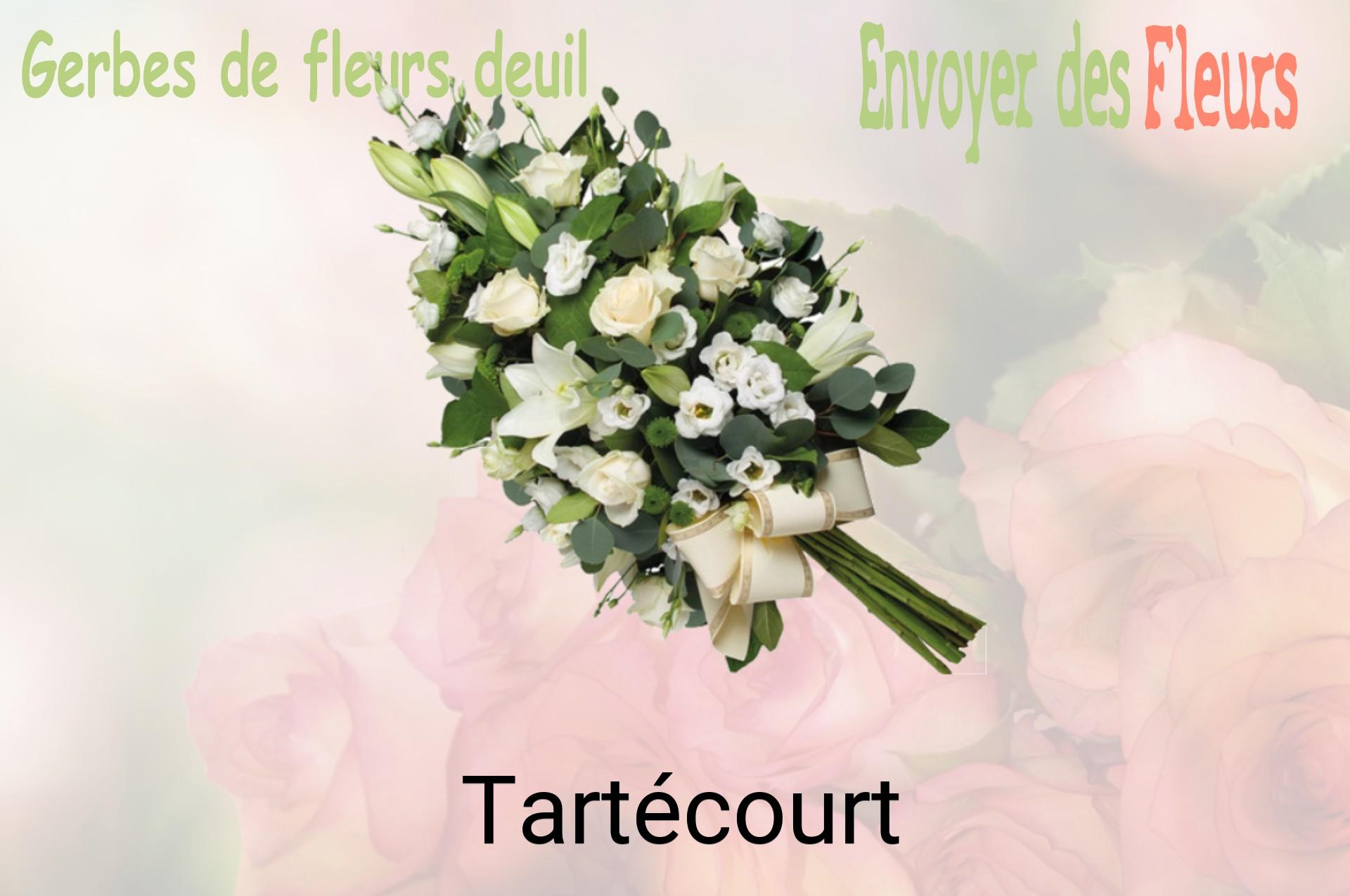 Gerbe de fleurs de deuil livrée à Tartécourt